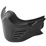 ILM Open Face Motorcycle 3/4 Half Helmet for Moped ATV Cruiser Scooter DOT (Black Chin Guard, Chin Guard)