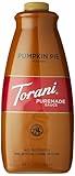 Torani Pumpkin Pie Puremade Sauce 64 oz Bottle 1 Count