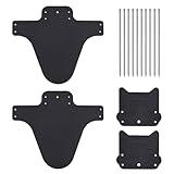 BlingKingdom 2pcs Mountain Bike Fender, Front and Rear Compatible Bicycle Mudguard, Fits 26", 27.5", 29", Plus Size and Fat Bike Wheel Sizes (Black)