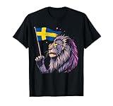 Sweden Flag Lion Sverige Swedish Pride Swedish Roots T-Shirt