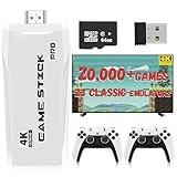 New Retro Game Console, Classic Video Games with 4K HDMI, 20,000+ Games and 23 Emulators, Upgraded Dual 2.4G Wireless Controllers 64GB