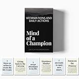 Mind Of A Champion - Motivational Cards for Men Affirmations and Action Steps to Turn Dreams into Reality - For Productivity, Personal Development, Self Care, Mindfulness, Affirmation Cards for Men