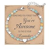 TONY & SANDY Bracelets for Women, Friendship Bracelets, Best Friend Birthday Gifts for Women Jewelry Inspirational Unique Graduation Her Beaded Charm Easter Stocking Stuffers Teens Adults