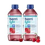 Berri Lyte Plant Based Organic Electrolyte Solution – Pediatric Rehydration Drink – Low Sugar Cherry Flavor, 1 L, 2 ct