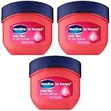 Vaseline Lip Therapy Rosy Lips 3-Pack – Moisturizing Lip Balm for Very Dry Lips in Mini Jars, 0.16 Oz Ea