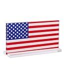 fodtahee Acrylic American Desktop Flag, US Mini Table Flag Tabletop Arrangement，Office Desktop Display, Conference Room (USA)
