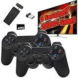 Retro Game Console, Plug and Play Video Game Console Built in 20000+ Games,9 Classic Emulators, 4K High Definition HDMI Output for TV with Dual Controllers