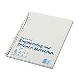 National Engineering and Science Notebook, Quadrille Rule (10 sq/in), White Cover, (60) 11 x 8.5 Sheets