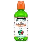 TheraBreath Kids Organic Wacky Watermelon Mouthwash with Fluoride, Anticavity, Dentist Formulated, 16 Fl Oz