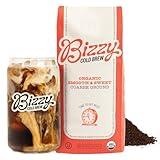 Bizzy Organic Cold Brew Coffee | Smooth & Sweet Blend | Coarse Ground Coffee | Micro Sifted | Specialty Grade | 100% Arabica | 1 LB
