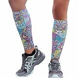 Zensah Running Leg Compression Sleeves - Shin Splint, Calf Compression Sleeve Men and Women (Summer Bloom, Small/Medium)