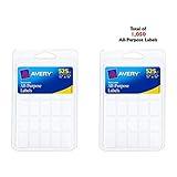 Avery Removable Labels, Rectangular, 0.5 x 0.75 Inches, White, Pack of 525 (6737) (2)