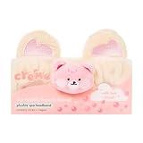 The Crème Shop Boba Bears 3D Teddy Headyband | Spa Headband | Headband for Washing Face | Skincare Headbands | Headbands for Women (Milk Tea Cloud)
