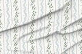 Spoonflower Fabric - Pastel Preppy Light Blue Green Grandmillennial Botanical Floral Spring Printed on Petal Cotton Fabric by The Yard - Sewing Quilting Apparel Crafts Decor