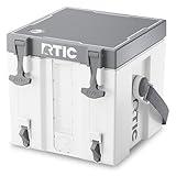 RTIC Halftime Water Cooler 3 Gallon Portable Carrier Container, Drink Beverage Dispenser, Stackable with 2 Taps, Bottleless, BPA-Free, for Sports, Camping, BBQ, Parties, Picnic, and More, White