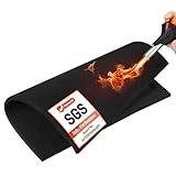 2 Pack 14'' x 14'' Welding Blanket Fireproof, 1/5"(5mm) Thickened Heat Resistant Mat, Flame Retardant Carbon Felt Wick, Fire Resistant Welding Pad, Brazing Heat Shield for HVAC Solder Plumbers