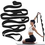 TECEUM Stretching Strap for Yoga & Physical Therapy – 10 Loops – Non-Elastic Leg Stretch Straps for Stretching, Exercising, Pilates, Post-Injury Rehabilitation for All Levels – Men & Women