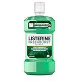 Listerine Freshburst Antiseptic Mouthwash for Bad Breath, Kills 99% of Germs That Cause Bad Breath & Fight Plaque & Gingivitis, ADA Accepted Mouthwash, Spearmint, 500 mL