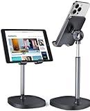LISEN Cell Phone Stand Adjustable for iPhone Phone Holder for Desk, Office Desk Accessories Computer PC for iPhone Stand Gaming Essentials Fit Otterbox Case Phones Switch Kindle iPad Air Tablet 4-10in