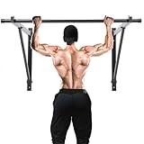 ECOTRIC 46" Wall Mounted Pull Up Chin Up Bar Heavy Duty Gym Workout Fitness Home Mount Fitness 500lbs