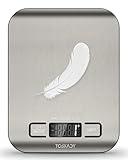 Tcsxady Food Scale, 11lb Digital Kitchen Scale with 6 Units LCD Display and Tare Function,Compact Design for Baking,Healthy Cooking,Meal Prep, 304 Stainless Steel