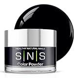 SNS Nail Dip Powder Colors, Gelous Color Dipping Powder - Silent Summer Night (Black Cream) - Long-Lasting Low-Odor Dip Nail Colors for Healthier Nail Beds, Professionals & At-Home DIY - 0.5 oz
