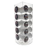 OnDisplay Luxe Acrylic Coffee Pod Carousel Holder - Holds 20 Capsules - Compatible with Keurig® K-Cups - Space Saving Organizer for Coffee/Tea Capsules