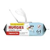 Huggies Simply Clean Unscented Baby Diaper Wipes, 1 Flip-Top Pack (64 Wipes Total), Packaging May Vary