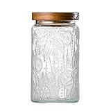 Adodeen 32oz Vintage Glass Jar With Lid, Glass Storage Containers, Airtight Kitchen Storage Containers For Sugar, Coffee, Tea, Spice, Flour, Candy Cookie, Pasta, Cereal, Cute Decorative Jars