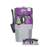 Litter Genie Standard Pail (Silver) | Cat Litter Box Waste Disposal System for Odor Control | Includes 1 Square Refill Bag