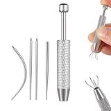 Josojoou 5PCS Piercing Ball Grabbing Tool and Piercing Taper, Stainless Steel Pierce Taper Replacement Tool, 20G, 18G, 16G, Suitable for Ears, Nose, Belly Button, Lips, Eyebrows, Tongue