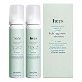 hers Topical Minoxidil Foam, 5% - Extra Strength Hair Growth Treatment for Women - Clinically Proven to Reduce Hair Loss in 3-6 Months - Unscented, 2 Month Supply, 2 Pack