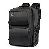MEANKAY Travel Laptop Backpack, 17 inch Carry on Backpack Flight Approved. Full Closure Design and Separate Shoe Area. Personal Item Bag. Black
