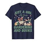 Just A Girl Who Loves Gardening & Books Reading Plants Cute T-Shirt
