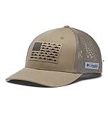Columbia Unisex PFG Fish Flag Mesh Ball Cap-High Crown, Tusk, XX-Large