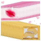 30 Pairs Lip Masks&24K Gold Gel Eye Masks,Crystal Collagen Eye Patches for Puffy Eyes,Moisturizing&Reducing Fine Lines Dark Circles,Wrinkles and Fine Lines,Bachelorette Party Favors,Gifts for Women