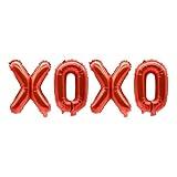 XOXO Balloons Valentine Balloons Valentines Day Photo Props Gals Balloon Letters Mylar Valentines Day Ballons Valentines Day Party Supplies for Valentines Party Decorations