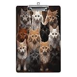 Acrylic Clipboard 12.5 X 8.5 Funny Pet Home Printing File Board Clip Cute with Low Profile Clip for Office Essential