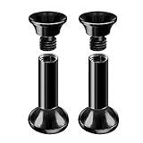 bodyjewellery 10G 10 Gauge Black PVD Coated Steel Double Flare Internally Threaded Tunnel Plug AFCG Ear Stretching Stretcher Piercing 2Pcs