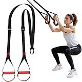 OUUO Home Suspension Straps Training Kit, Gym Bodyweight Fitness All in One Workout for Full Body, with Safety Sign, Big Poster&Mess Bag