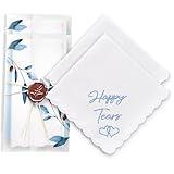 Mother of Bride & Groom Gifts - Something Blue Handkerchief, Wedding Day Essentials - BOL x 2