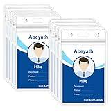 ABEYATH 10 Pack Extra Thick ID Card Name Badge Holder Heavy Duty Waterproof Clear Plastic PVC Vertical Sleeve Pocket Resealable