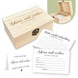 STOFINITY Advice And Wishes For The Mr And Mrs - Wedding Advice Cards For Bridal Shower Decorations, Hilarious Bridal Shower Games, Advice For The Groom And Bride Box, Wedding Games For Reception