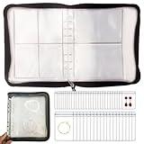HSLFUAI Transparent Travel Jewelry Organizer Book – Portable Jewelry Storage Case with Clear Pouches for Necklaces, Rings, Earrings – Compact Jewelry Holder for Women and Travel
