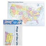 Kappa Mapping Company United States Poster Size Wall Map 40 x 28 with Cities (1 Map)