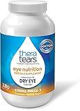 TheraTears Omega 3 Supplement for Eye Care, 1200mg Fish Oil and Organic Flaxseed Oil with Vitamin E, 180 Ct