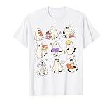 Vintage Halloween Reading Ghost Autumn Shirt Fall Spooky Tee T-Shirt