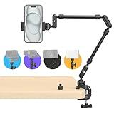 SMALLRIG 22" Magic Arm w Clamp, Overhead Phone Mount, Flexible Desk Camera Mount, Articulating Friction Boom Arm w Thread Adapter, for POV Shot, Light, Webcam, Mic, Action Camera, for Content Creators