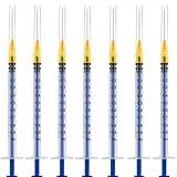 15 Pack 1ml 25Ga Plastic Syringe with Measurement for Scientific Labs and Industrial Dispensing, Disposable Individually Wrapped (15, 1ml 25Ga)