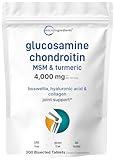 Glucosamine Chondroitin MSM & Turmeric 4,000mg Equivalent, 300 Bisected Tablets | Joint Health & Mobility Support for Women & Men | 7-in-1 with Boswellia, Hyaluronic Acid & Collagen Complex